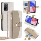 For OPPO A55 5G Crossbody Litchi Texture Leather Phone Case(White) - 1