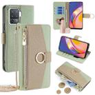 For OPPO F19 Pro / A94 4G / Reno5 F Crossbody Litchi Texture Leather Phone Case(Green) - 1