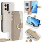 For OPPO Reno7 4G / F21 Pro 4G Crossbody Litchi Texture Leather Phone Case(White) - 1