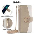 For OPPO Reno8 5G Crossbody Litchi Texture Leather Phone Case(White) - 2