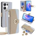 For OPPO Reno8 Pro+ 5G Crossbody Litchi Texture Leather Phone Case(Blue) - 1