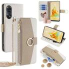 For OPPO Reno8 T 4G Crossbody Litchi Texture Leather Phone Case(White) - 1