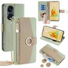 For OPPO Reno8 T 5G / A1 Pro 5G Crossbody Litchi Texture Leather Phone Case(Green) - 1