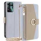 For OPPO Reno11 F 5G Crossbody Litchi Texture Leather Phone Case(Blue) - 1