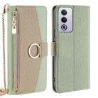 For OPPO A3 Pro 5G India Crossbody Litchi Texture Leather Phone Case(Green) - 1