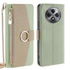 For OPPO Reno12 F 5G Crossbody Litchi Texture Leather Phone Case(Green) - 1