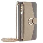 For OPPO A5 Pro 5G Global Crossbody Litchi Texture Leather Phone Case(Grey) - 2