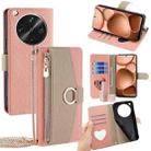 For OPPO Find X8 Ultra 5G Crossbody Litchi Texture Leather Phone Case(Pink) - 1