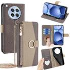 For OPPO Find X8s 5G Crossbody Litchi Texture Leather Phone Case(Grey) - 1