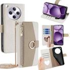 For OPPO Find X8s+ 5G Crossbody Litchi Texture Leather Phone Case(White) - 1