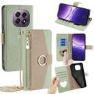 For OPPO A5 5G 2025 Global Crossbody Litchi Texture Leather Phone Case(Green) - 1