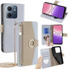 For OPPO A5x 5G Global Crossbody Litchi Texture Leather Phone Case(Blue) - 1