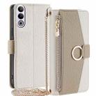 For OnePlus Ace 3V 5G Crossbody Litchi Texture Leather Phone Case(White) - 1