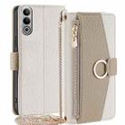 For OnePlus Nord CE4 Crossbody Litchi Texture Leather Phone Case(White) - 1