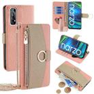 For Realme 7 / Narzo 20 Pro Crossbody Litchi Texture Leather Phone Case(Pink) - 1