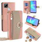 For Realme C12 / Narzo 20 Crossbody Litchi Texture Leather Phone Case(Pink) - 1