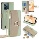 For Realme C31 Crossbody Litchi Texture Leather Phone Case(Green) - 1