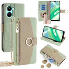 For Realme C33 4G Crossbody Litchi Texture Leather Phone Case(Green) - 1