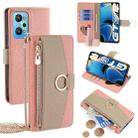 For Realme GT Neo2 5G Crossbody Litchi Texture Leather Phone Case(Pink) - 1