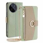 For Realme 11 4G Crossbody Litchi Texture Leather Phone Case(Green) - 1