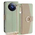 For Realme 12 Pro 5G Crossbody Litchi Texture Leather Phone Case(Green) - 1