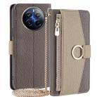 For Realme 12 Pro 5G Crossbody Litchi Texture Leather Phone Case(Grey) - 1