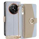 For Realme GT5 Pro 5G Crossbody Litchi Texture Leather Phone Case(Blue) - 1