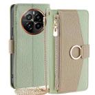 For Realme GT5 Pro 5G Crossbody Litchi Texture Leather Phone Case(Green) - 1
