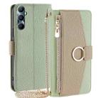 For Realme C65 4G Crossbody Litchi Texture Leather Phone Case(Green) - 1