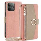 For Realme GT Neo6 SE Crossbody Litchi Texture Leather Phone Case(Pink) - 1