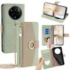 For Realme 14 Pro+ 5G Crossbody Litchi Texture Leather Phone Case(Green) - 1