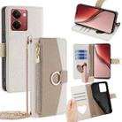 For Realme P3 Ultra 5G Crossbody Litchi Texture Leather Phone Case(White) - 1