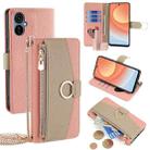 For Tecno Camon 19 Neo Crossbody Litchi Texture Leather Phone Case(Pink) - 1