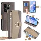 For Tecno Camon 20 Premier 5G Crossbody Litchi Texture Leather Phone Case(Grey) - 1