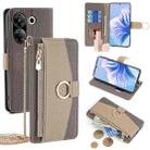 For Tecno Camon 20 Pro 5G Crossbody Litchi Texture Leather Phone Case(Grey) - 1