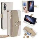 For Tecno Pova 4 Crossbody Litchi Texture Leather Phone Case(White) - 1