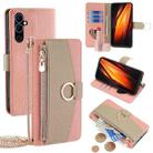 For Tecno Pova Neo 2 Crossbody Litchi Texture Leather Phone Case(Pink) - 1