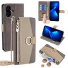 For Tecno Pova Neo 3 Crossbody Litchi Texture Leather Phone Case(Grey) - 1