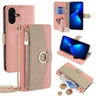 For Tecno Pova Neo 3 Crossbody Litchi Texture Leather Phone Case(Pink) - 1