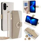 For Tecno Pova Neo 3 Crossbody Litchi Texture Leather Phone Case(White) - 1