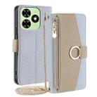 For Tecno Spark Go 2024 Crossbody Litchi Texture Leather Phone Case(Blue) - 1