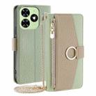For Tecno Spark Go 2024 Crossbody Litchi Texture Leather Phone Case(Green) - 1