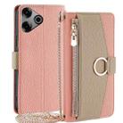 For Tecno Pova 6 Pro 5G Crossbody Litchi Texture Leather Phone Case(Pink) - 1