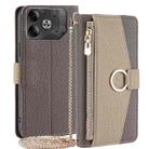 For Tecno Pova 6 5G Crossbody Litchi Texture Leather Phone Case(Grey) - 1