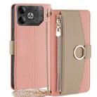 For Tecno Pova 6 5G Crossbody Litchi Texture Leather Phone Case(Pink) - 1