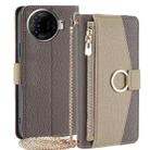 For Tecno Camon 30 Pro 5G Crossbody Litchi Texture Leather Phone Case(Grey) - 1