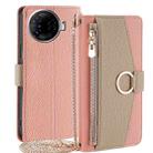 For Tecno Camon 30 Pro 5G Crossbody Litchi Texture Leather Phone Case(Pink) - 1