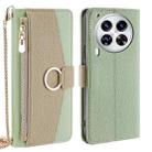 For Tecno Camon 30 Premier 5G Crossbody Litchi Texture Leather Phone Case(Green) - 1