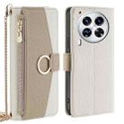 For Tecno Camon 30 Premier 5G Crossbody Litchi Texture Leather Phone Case(White) - 1