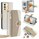 For vivo S12 5G / V23 5G Crossbody Litchi Texture Leather Phone Case(White) - 1